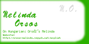 melinda orsos business card