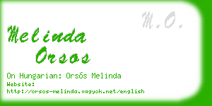 melinda orsos business card